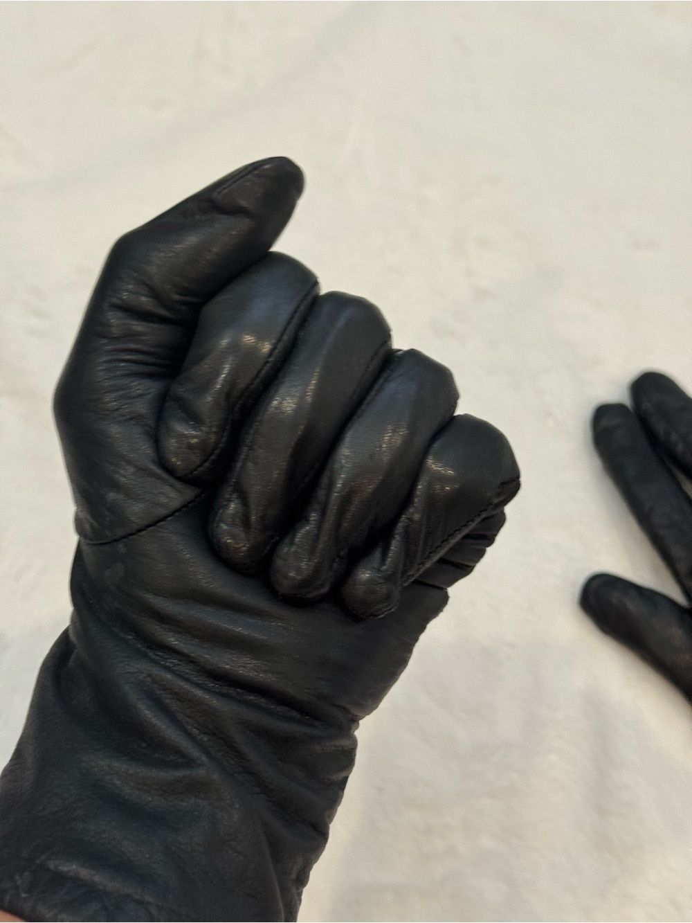 Gorgeous Vintage Genuine Leather Black Gauntlet Steampunk Driving gloves XL